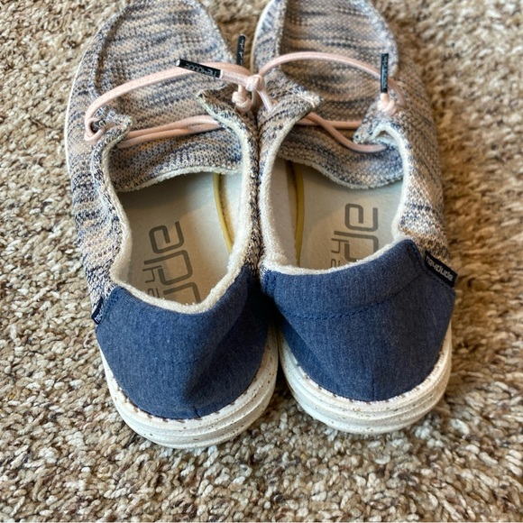 Hey Dude Wendy Sox Women's Shoes Light Pink Canvas Lace Up Comfort Size 8 - Picture 3 of 5